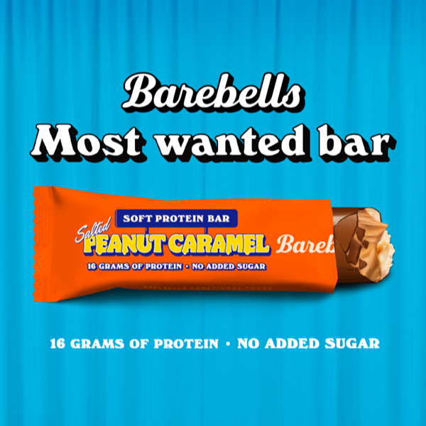 barebells soft protein bar - salted peanut caramel